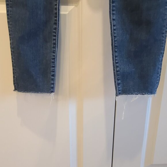 Mother The Swooner Ankle Fray Jeans Size 25 In Weekend Warrior, Distressed - Picture 3 of 16